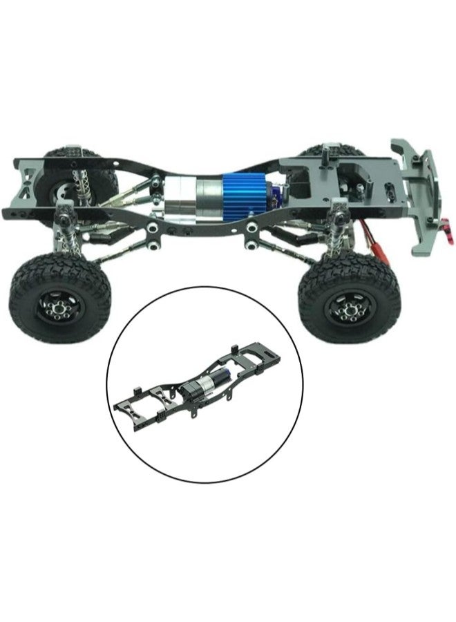 silvercnc Wheelbase Metal Chassis Frame Body Sheel Kit 370 Motor Fit for WPL C14 C24 1/16 RC Pickup Truck DIY Parts - Black  - Image 3