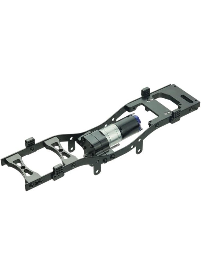 silvercnc Wheelbase Metal Chassis Frame Body Sheel Kit 370 Motor Fit for WPL C14 C24 1/16 RC Pickup Truck DIY Parts - Black  - Image 1