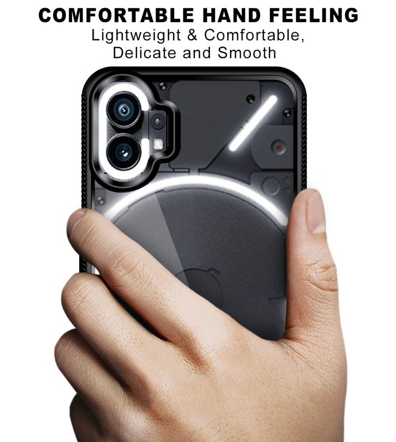 KAPAVER Back Cover Case for Nothing Phone 1 5G (TPU+PC) (Black) - Image 3