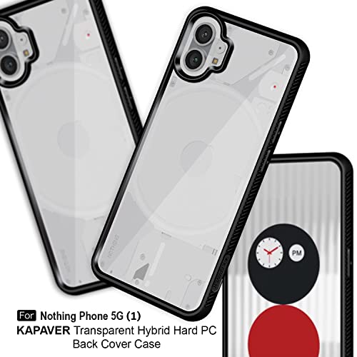 KAPAVER Back Cover Case for Nothing Phone 1 5G (TPU+PC) (Black) - Image 4