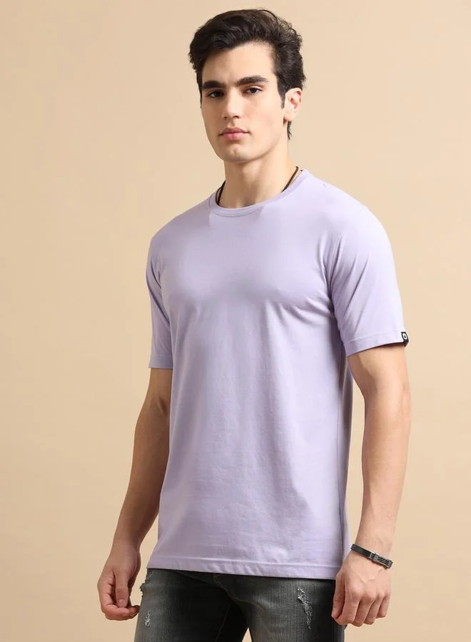 Bushirt Bushirt Solid Round Neck Regular Fit T-Shirt
