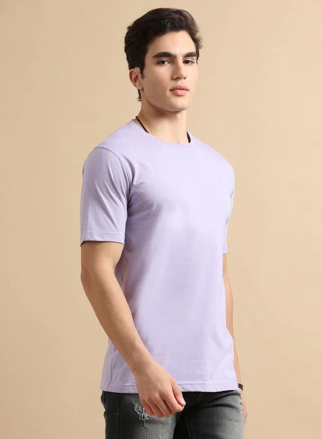 Bushirt Bushirt Solid Round Neck Regular Fit T-Shirt