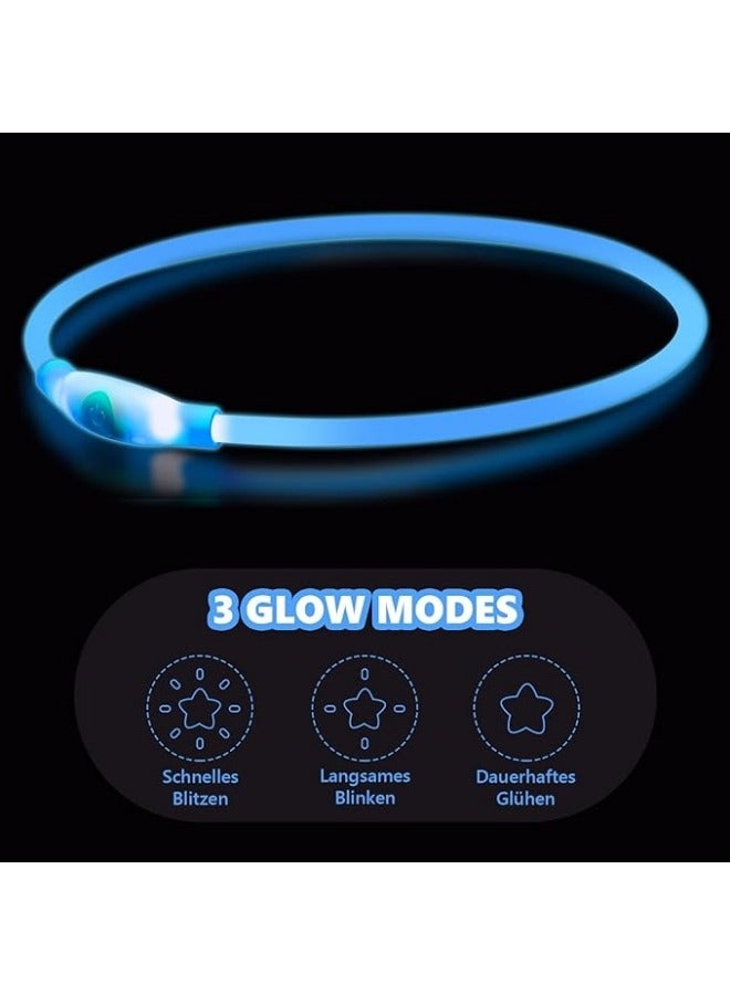 عام طوق مضيء للكلاب، أضواء طوق الكلب للظلام، طوق الكلب الوامض القابل لإعادة الشحن، طوق الكلب قابل للتعديل حجمه مع ثلاث وضعيات. - Image 3