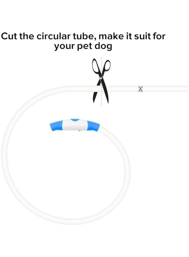 عام طوق مضيء للكلاب، أضواء طوق الكلب للظلام، طوق الكلب الوامض القابل لإعادة الشحن، طوق الكلب قابل للتعديل حجمه مع ثلاث وضعيات. - Image 5