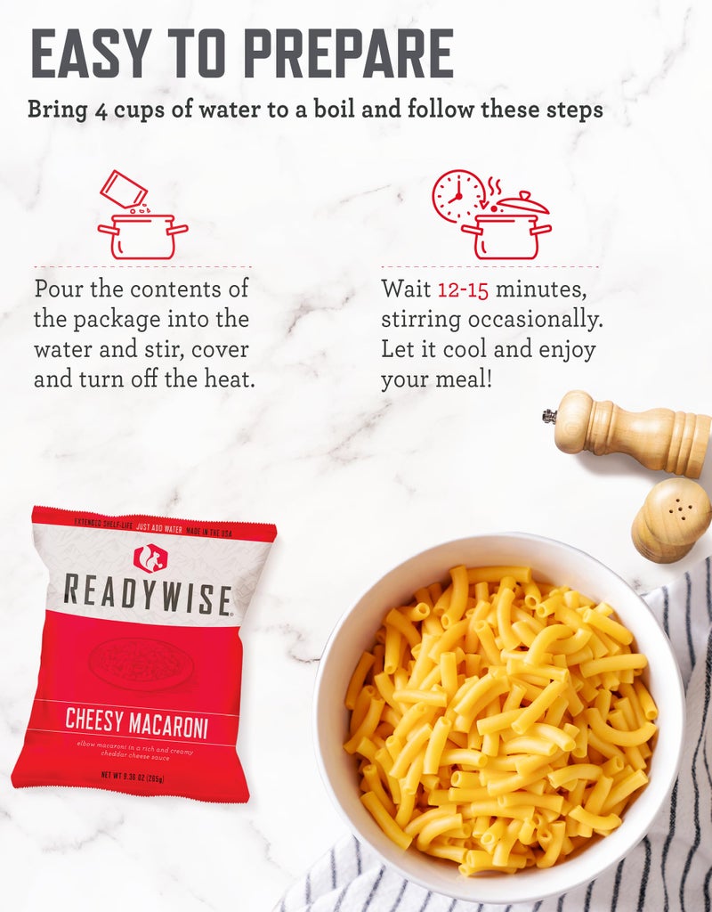 ReadyWise Entrée Bucket - 60 Servings, Emergency Food Supply for Survival Kit, Protein Meals, Freeze Dried Food, Ready to Eat Camping & Road Trip Essentials, up to 25 Year Shelf Stable Life - Image 2