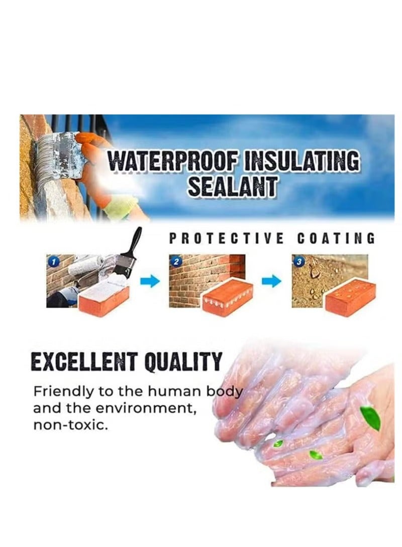 Invisible Waterproof Agent, Insulating Sealant Anti-Leakage Agent,Waterproof Insulating Sealant,Super Strong Bonding Sealant Invisible Waterproof Anti-Leakage Agent 300ml - Image 3