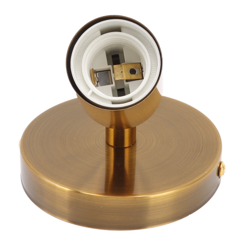 E27 E26 Wall Lamp Base 180 Degrees Up and Down Adjustable Iron Decoration Bulb Socket for Bedroom Living Room Gold - Image 3