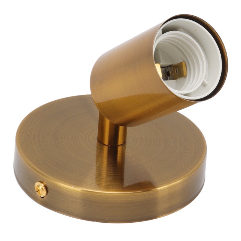 E27 E26 Wall Lamp Base 180 Degrees Up and Down Adjustable Iron Decoration Bulb Socket for Bedroom Living Room Gold - Image 5