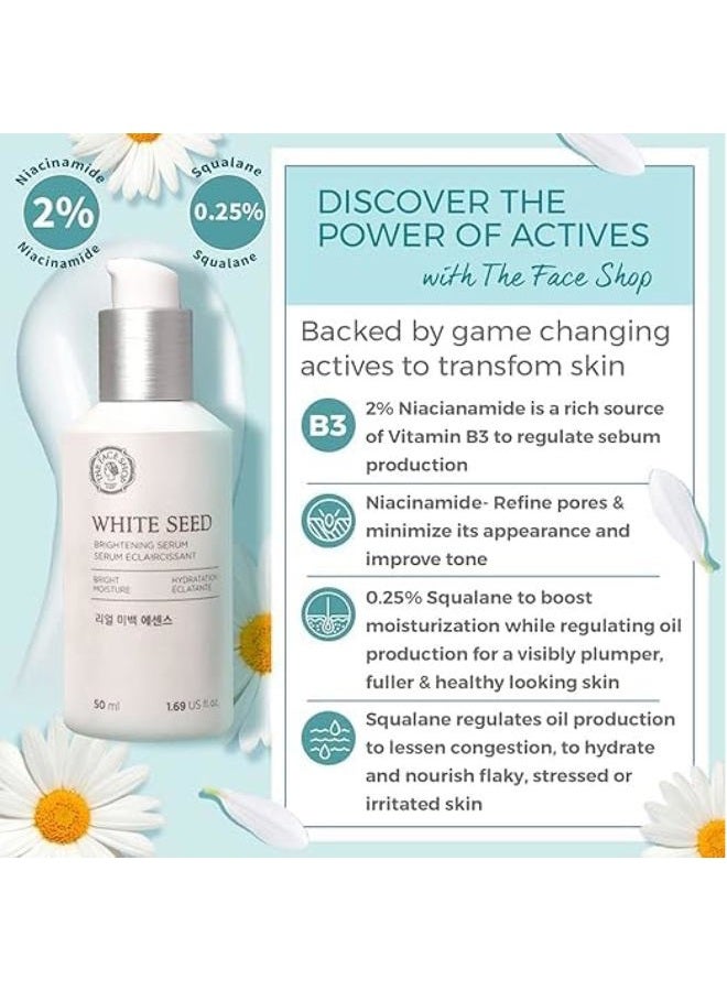 THEFACESHOP سيروم وايت سيد لتفتيح البشرة | تفتيح عميق للبشرة، تعزيز الترطيب وتقليل المسام | تحسين نسيج البشرة ووضوحها، تقليل البهتان، 1.69 أونصة سائلة - Image 2