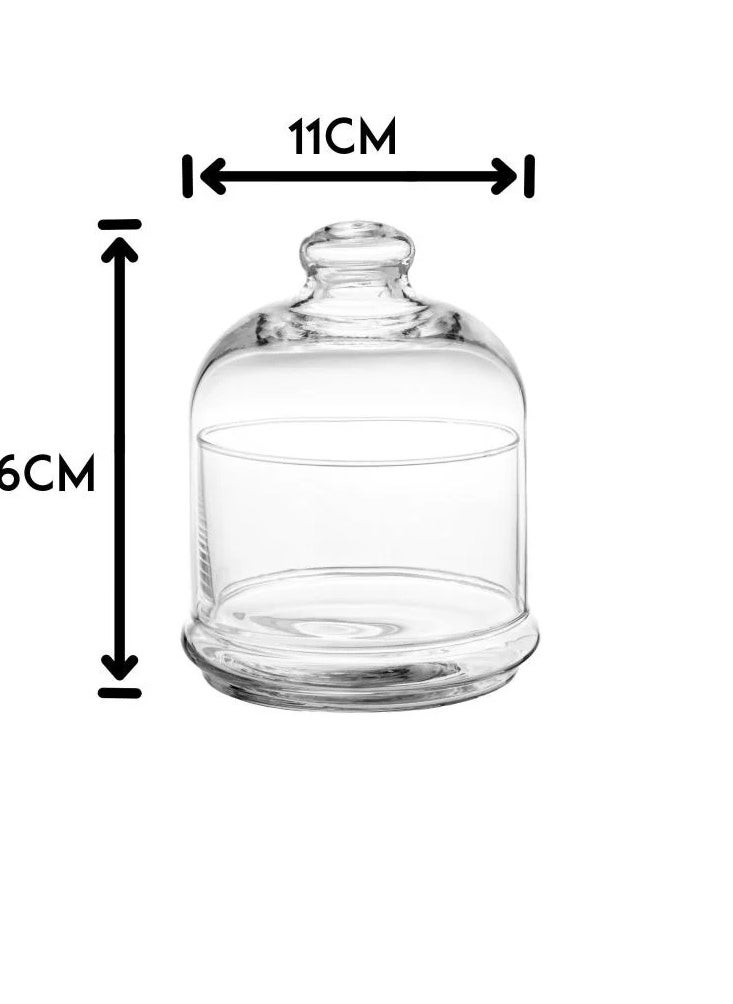 Diamond Glass Container For Preserving And Serving Food 1 Piece  - Image 1