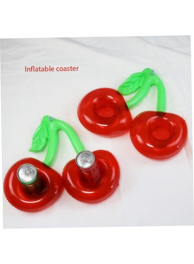 Inflatable Drink Holder Cherry Pool Drink Floats Inflatable Cup Holders for Pool Party Hot Tub 4PCS - Image 5