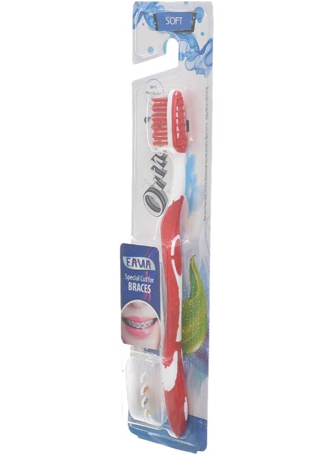 eama Orthodontic Toothbrush with Precision Design for Cleaning Braces, Soft Bristles Reach Tight Areas and Maintain Daily Oral Hygiene Without Irritating the Gums - Image 3