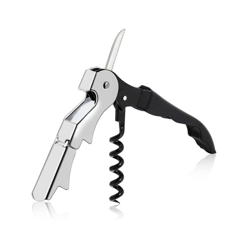 HAZEL Satinless Steel Wine Bottle Opener Opener for Wine Bottle with Handle Silver - Image 1
