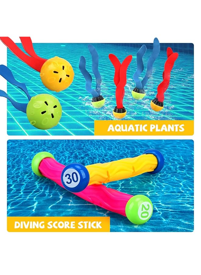 KASTWAVE 55 Pcs Pool Dive Toy For Kids Pools Diving Toys Pool Games For Kids Swim Toys With Pool Rings Pool Dive Sticks Pool Dive Gems Pool Treasure Toys Swimming Pool Toys - Image 4