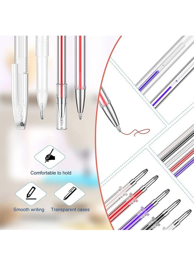4 Pcs Heat Pens Heat Erasable Pens Fabric Marking Pens, Auto-Vanishing Pen Sewing Pens, Erasable Fabric Pens with 16 Pieces Replaceable Pen Refills (Colorful) - Image 2