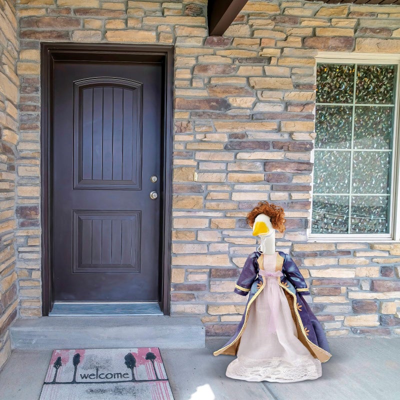 Dansydaisy 3 Pcs Easter Porch Goose Wigs, Porch Goose Outfit Suitable for 17 Inch and 23 Inch Statue, Cute Outdoor Statue Accessories, Patio Yard Goosey Wig for Lawn Garden Easter Decoration(Modern) - Image 5