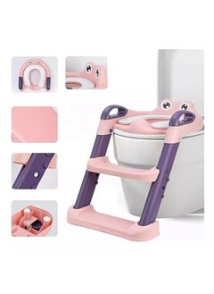 LO.BABY.VE Foldable Toilet Training Seat With Adjustable Step Stool Ladder  - Image 5