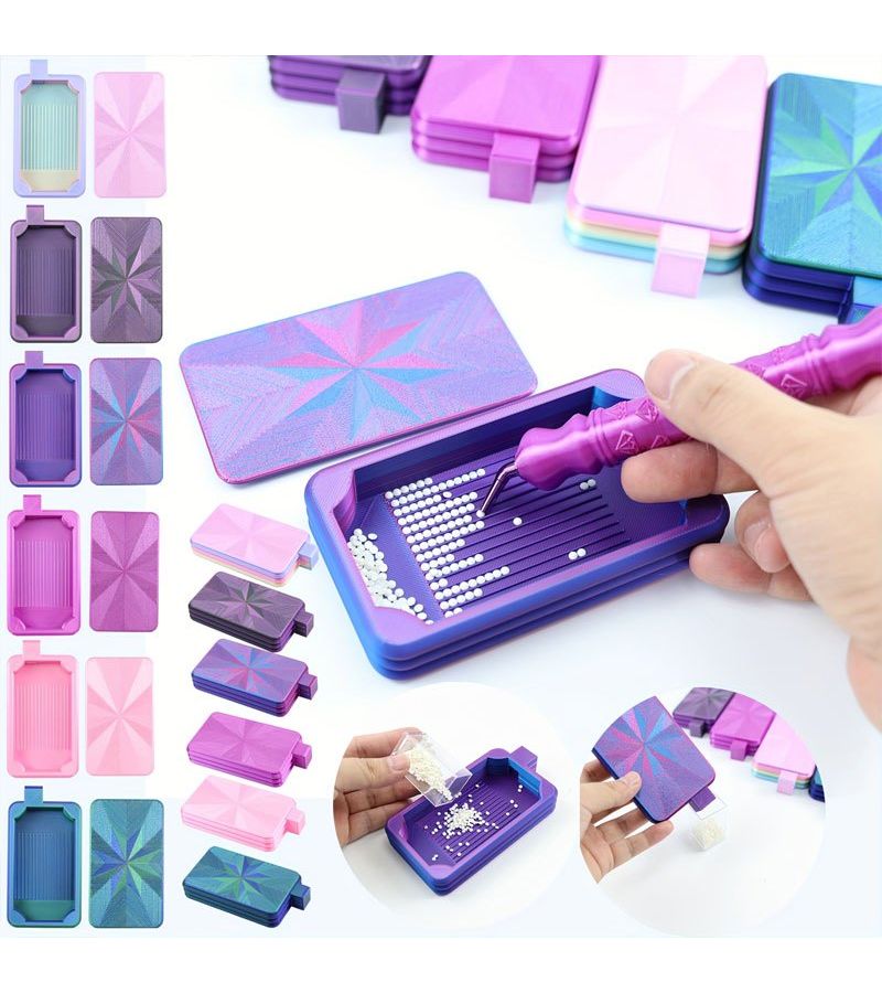 Upgraded Multicolor Diamond Painting Storage Trays With Lids Easy Pour - Image 5