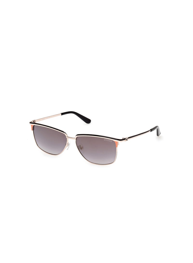 GUESS Women's UV Protection Rectangular Shape Sunglasses - GU0013305C56 - Lens Size: 56 Mm - Shiny Deep Gold - Image 1