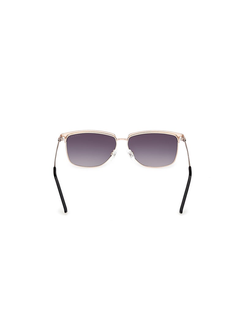 GUESS Women's UV Protection Rectangular Shape Sunglasses - GU0013305C56 - Lens Size: 56 Mm - Shiny Deep Gold - Image 4