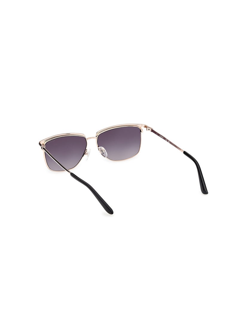 GUESS Women's UV Protection Rectangular Shape Sunglasses - GU0013305C56 - Lens Size: 56 Mm - Shiny Deep Gold - Image 3