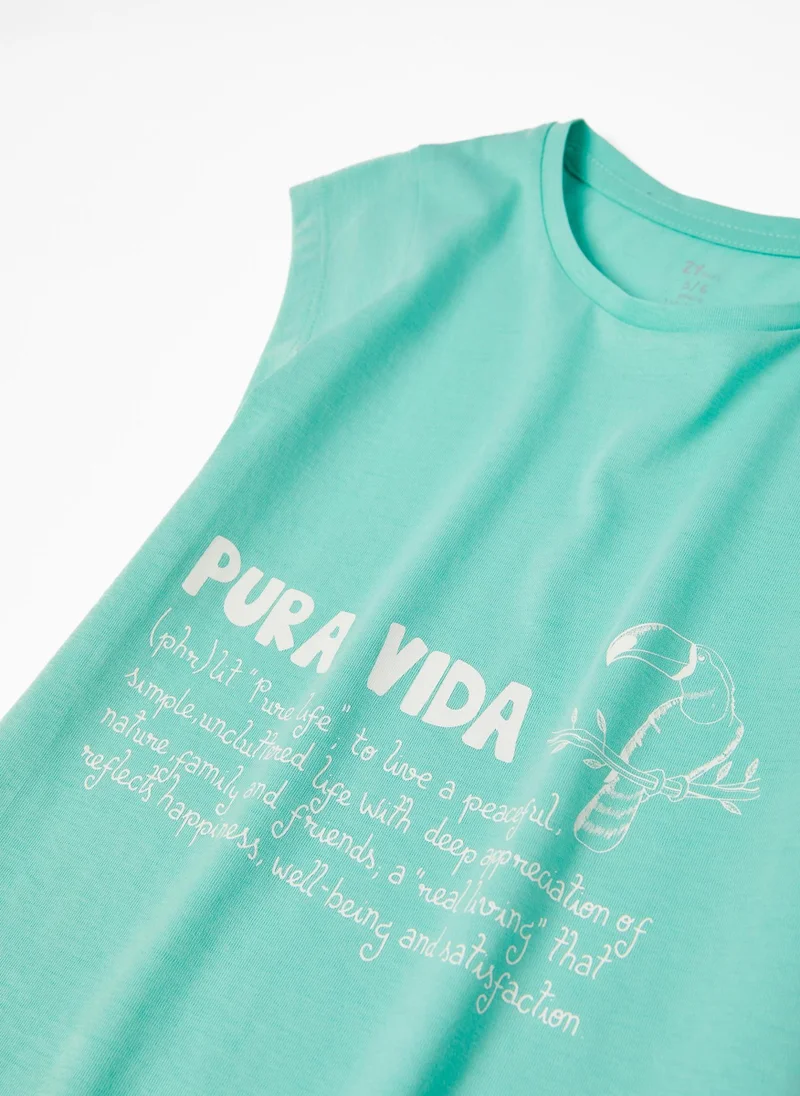 زيبي Cotton T-shirt for Girls 'Pure Life'