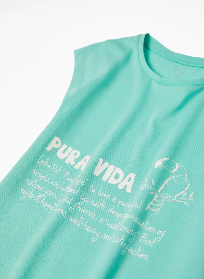 زيبي Cotton T-shirt for Girls 'Pure Life'