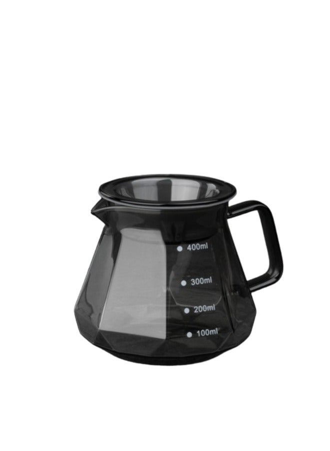 V60 Coffee Server Heat Resistant Glass Pot Pour Over Coffee Tea Server Kettle Coffee Maker Teapot Hand Drip Pour Over Coffee Maker 400ml  - Image 1