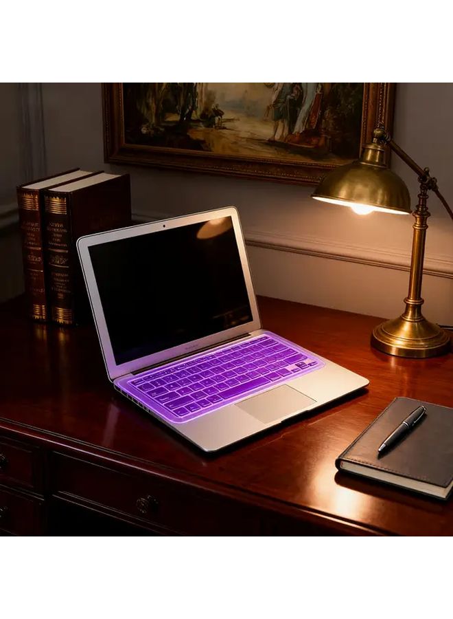 Ultra Thin Purple Laptop Keyboard Cover Waterproof Washable Dust Protector Anti Slip - Image 4