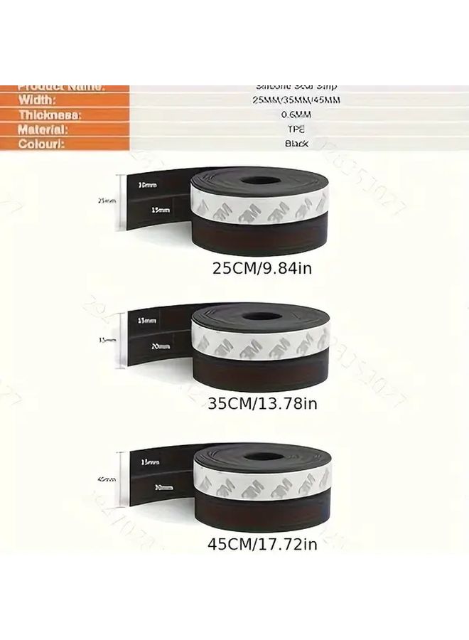 196.85 Inch Translucent Silicone Door Seal Strip Self Adhesive Weatherproof Draft Stopper Noise Wind Dust Insect Temperature Fluctuation Control Easy Cut Install Durable Seal For Home Apartment All Season Use - Image 3