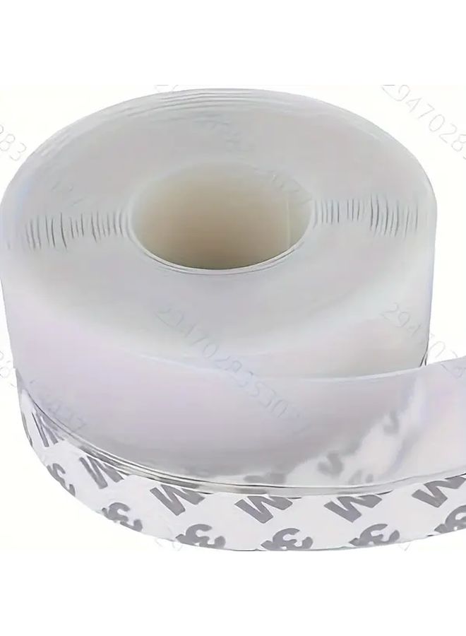 196.85 Inch Translucent Silicone Door Seal Strip Self Adhesive Weatherproof Draft Stopper Noise Wind Dust Insect Temperature Fluctuation Control Easy Cut Install Durable Seal For Home Apartment All Season Use - Image 1