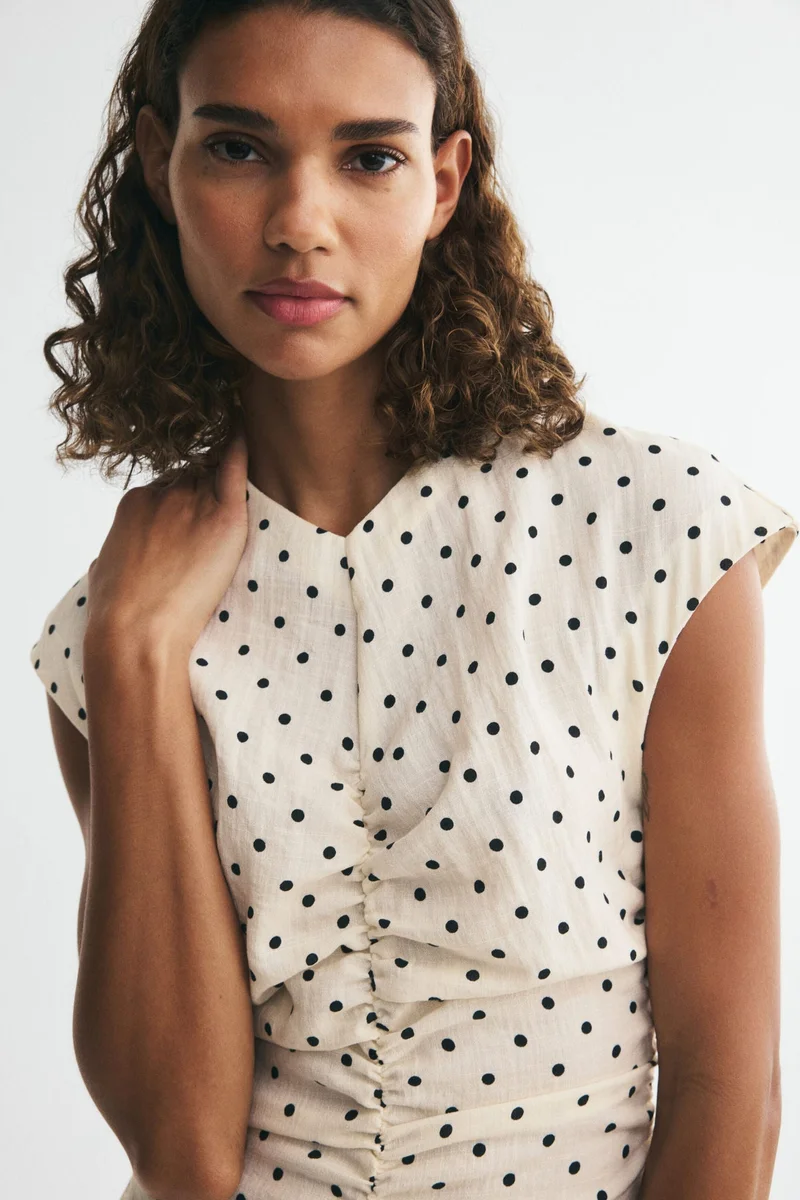 H&M  Cap-sleeved handkerchief dress for Women | Best Price UAE