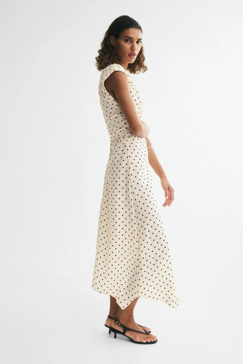 H&M  Cap-sleeved handkerchief dress for Women | Best Price UAE