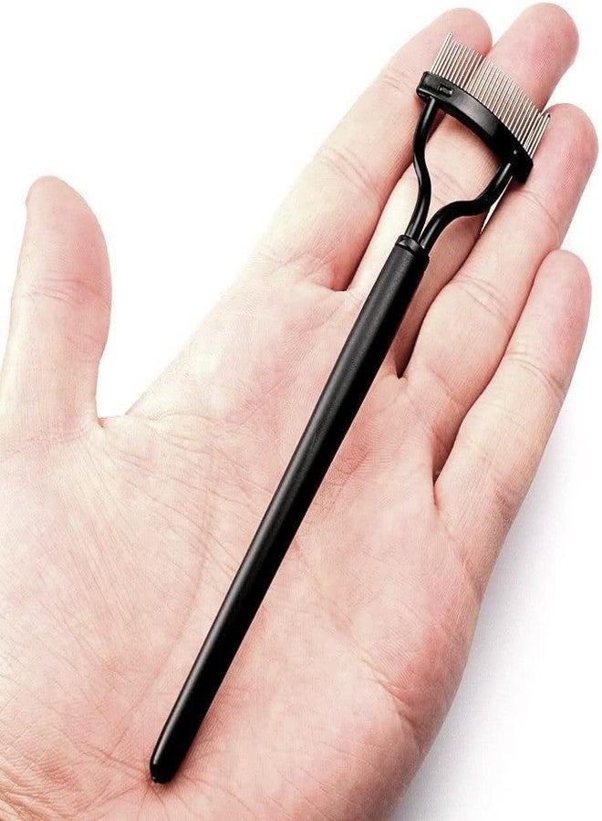 WLngtv Black Eyelash Comb Brush Curler Mascara Applicator Stainless Steel Pins Handle Cosmetic Makeup Tools Exquisite Convenient - Image 5