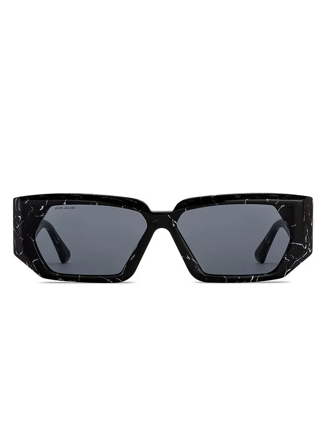 John Jacobs Full Rim Rectangular Stylish & Premium Sunglasses 100% UV Protected Unisex Extra Wide JJ S16392