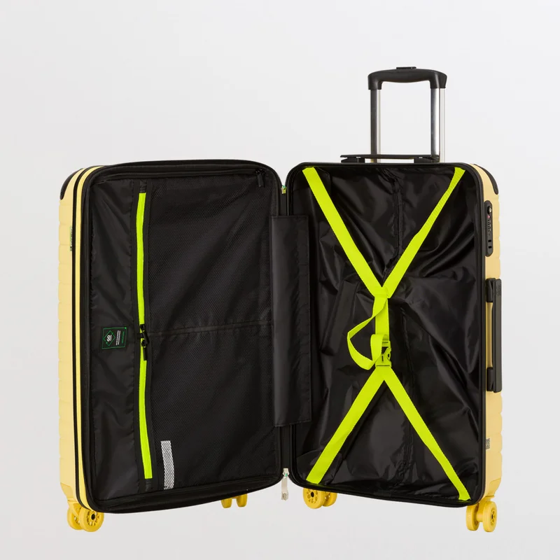 Carpisa Light Yellow Hard Trolleys M-Gotech Green Fw  | Best Price UAE