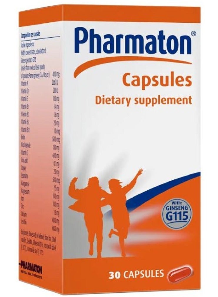 Pharmaton Multivitamin Capsules dietary supplement - 30 capsules - Image 1
