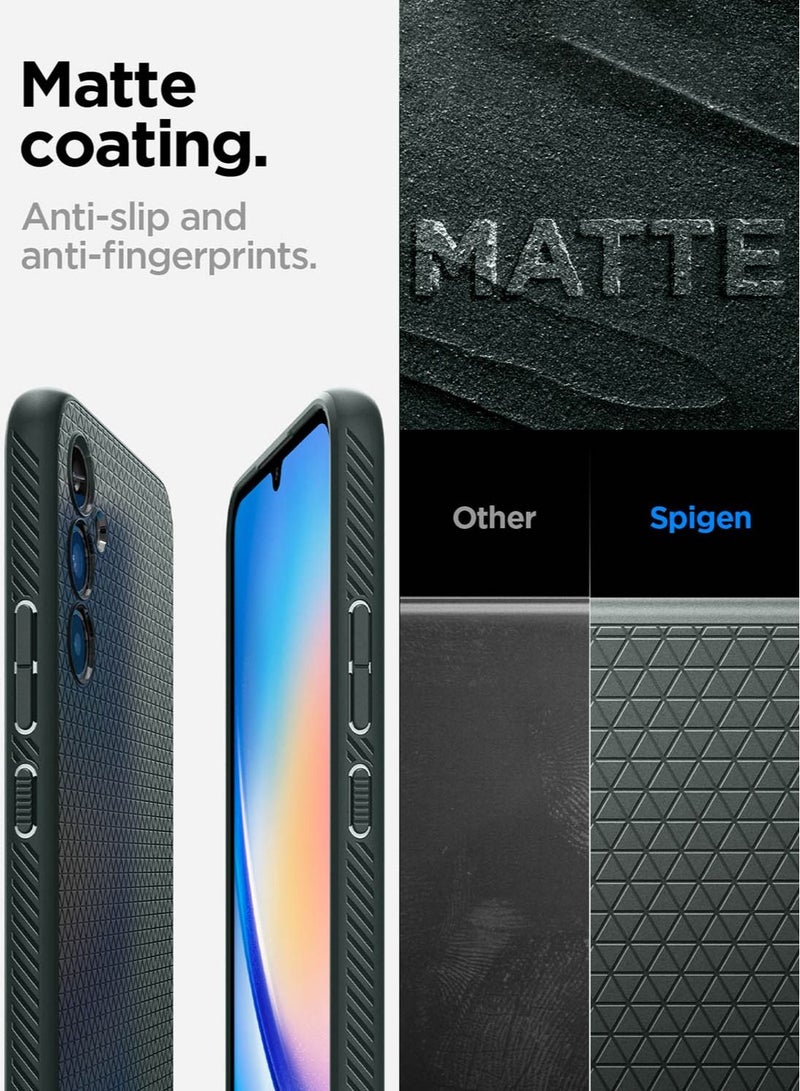 Spigen Liquid Air for Samsung Galaxy A34 5G Case Cover - Abyss Green - Image 2