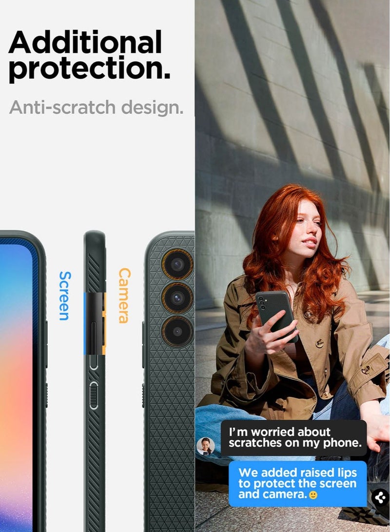 Spigen Liquid Air for Samsung Galaxy A34 5G Case Cover - Abyss Green - Image 5