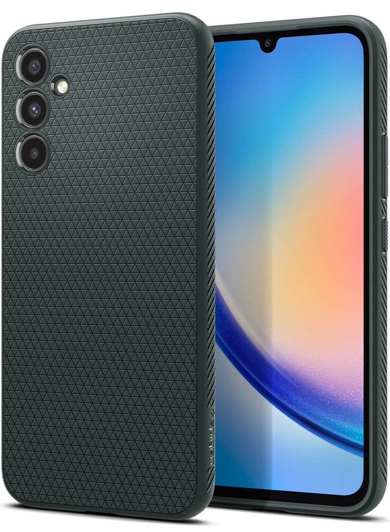 Spigen Liquid Air for Samsung Galaxy A34 5G Case Cover - Abyss Green - Image 1