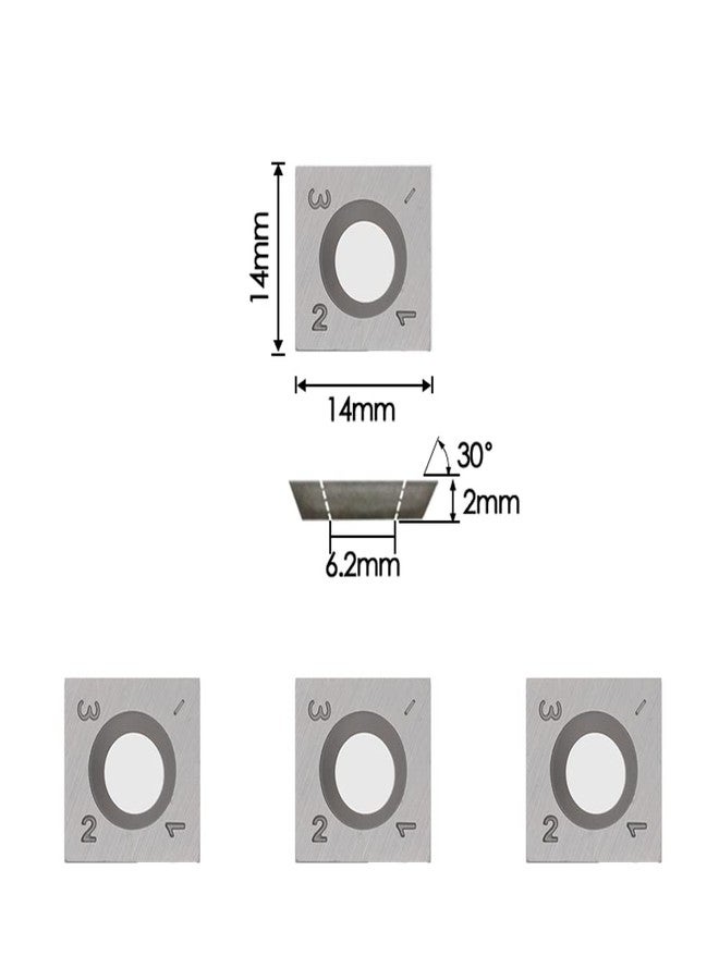 CDBP 14mm Square Straight Carbide Inserts for woodturning, 14×14×2.0mm Replacement Cutter Knives for Woodworking Fits Spiral, Helical Planer Cutter, Head Wood, Lathe, Turning Tools, 10pcs - Image 3