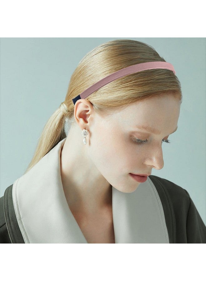 LAPOHI Apohi 6 Pieces Leather Headbands Skinny Leather Headbands For Women Simply Headbands With Teeth Leather Covered Hair Hoop For Women Girls - Image 3