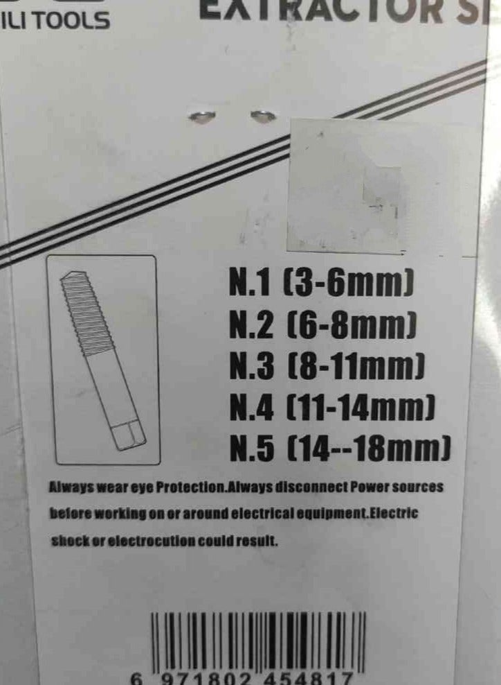 SL screw extractor set 5 pieces - Image 2