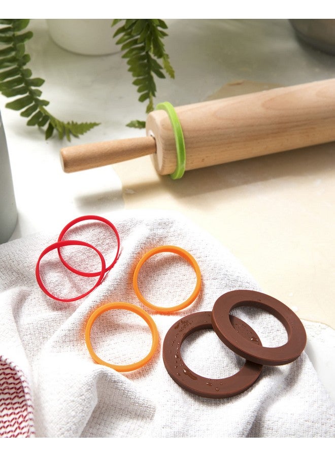Talisman Designs Silicone Rolling Pin Bands | 8 Piece Set | Ensure Dough Thickness | Baking Accessories | Rolling Pin Rings | Bands for Rolling Pin | Rolling Pin Thickness Rings - Image 3
