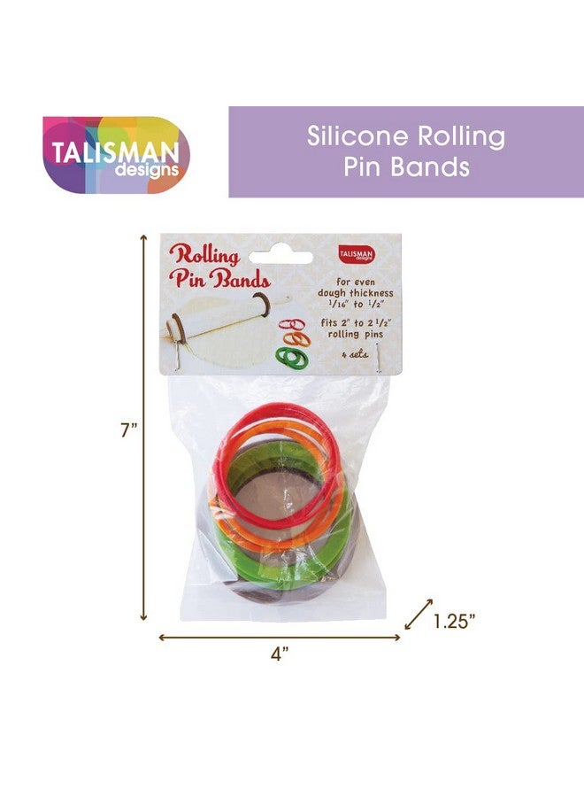 Talisman Designs Silicone Rolling Pin Bands | 8 Piece Set | Ensure Dough Thickness | Baking Accessories | Rolling Pin Rings | Bands for Rolling Pin | Rolling Pin Thickness Rings - Image 5