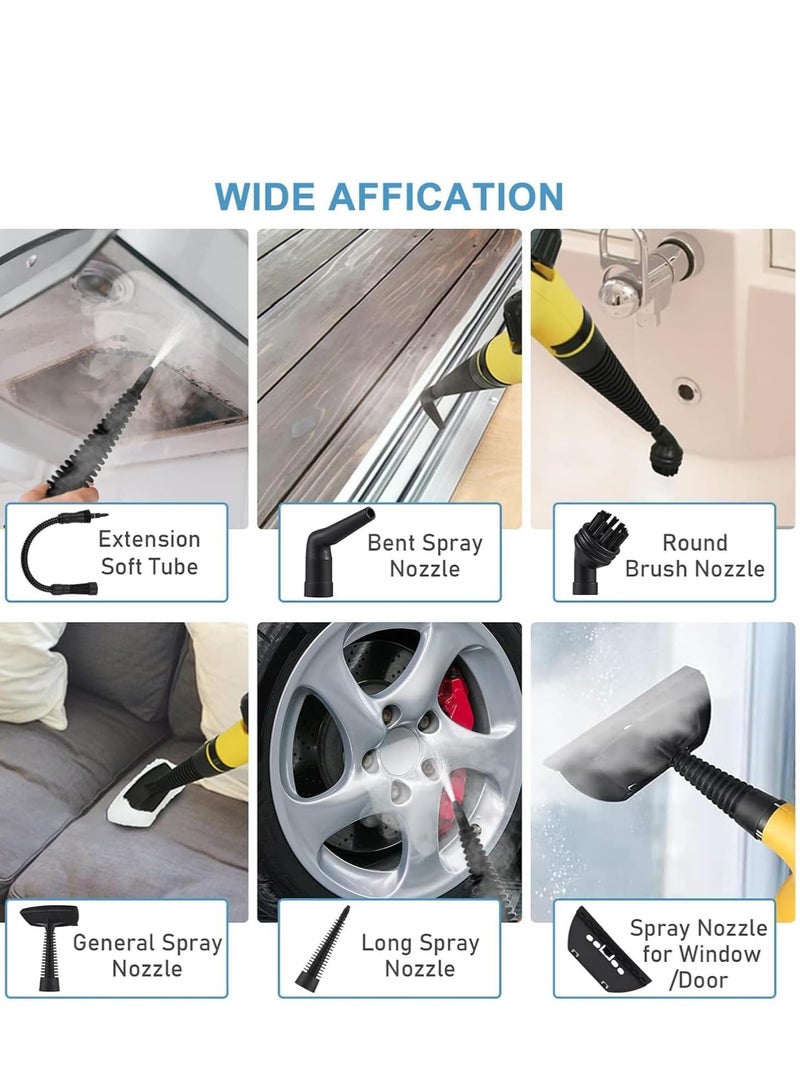 Portable Handheld High Pressure Steam Cleaner 1000W Multifunctional High Temperature Pressurized Steam Cleaning Machine with 9PCS Accessory for Kitchen Sofa Bathroom Car Window - Image 4