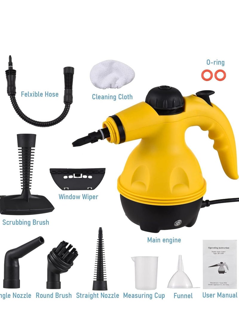 Portable Handheld High Pressure Steam Cleaner 1000W Multifunctional High Temperature Pressurized Steam Cleaning Machine with 9PCS Accessory for Kitchen Sofa Bathroom Car Window - Image 5