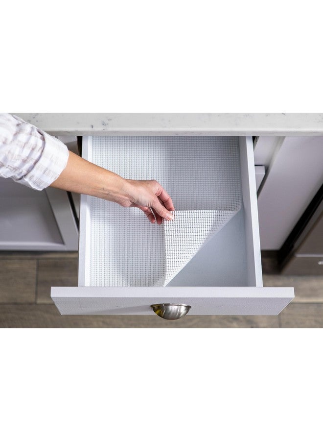 Duck EasyLiner Select Grip Shelf Liner for Drawers & Cabinets - Easy to Install & Cut to Fit - Non Slip Non Adhesive Grip Shelf Liner for Kitchen Drawers, Bathroom, Pantry - 12in. x 24ft. - White - Image 3