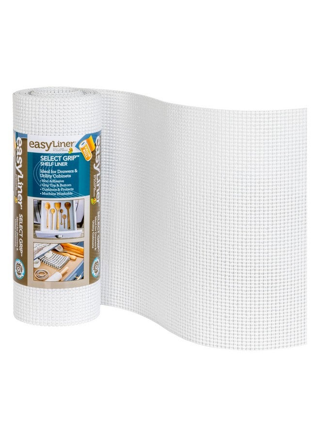 Duck EasyLiner Select Grip Shelf Liner for Drawers & Cabinets - Easy to Install & Cut to Fit - Non Slip Non Adhesive Grip Shelf Liner for Kitchen Drawers, Bathroom, Pantry - 12in. x 24ft. - White - Image 1