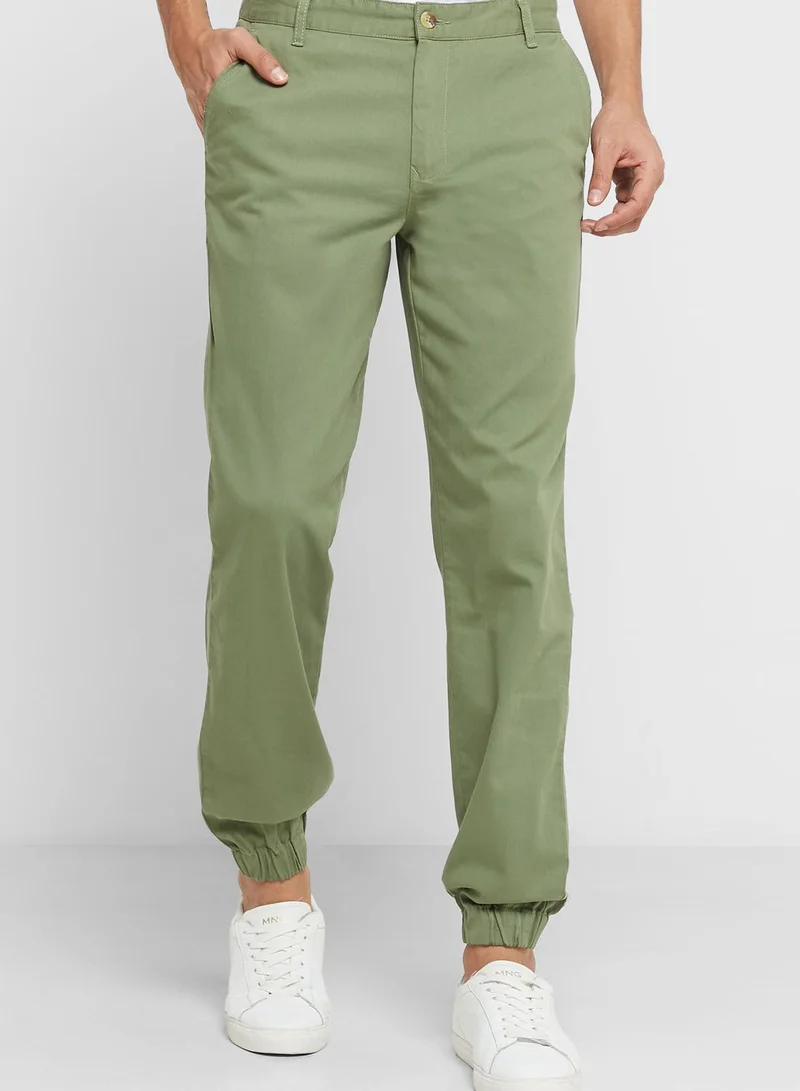 Robert Wood Fixed Belt Jogger Trousers